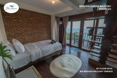 Duplex Sea View Bungalow with Balcony #1 — Blue Heaven Resort Koh Tao